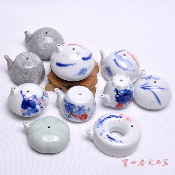 砚滴 陶瓷手绘滴水砚滴