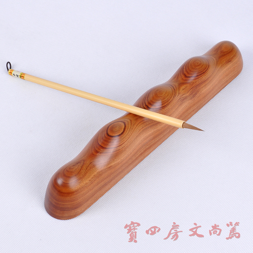 红木笔山 红贵宝随形笔搁大号